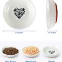 Ceramic Cat Bowl Whisker Friendly, Non-Slip Cat Food Bowls 6-Pack | Whisker Fatigue Cat Dishes, Shallow Wide Cat Plate, Lead-Free, Silicone Base, Microwave Dishwasher Safe, Wet Dry Food Water