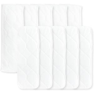 Super Boosties Cloth Diaper Reusable Inserts, Set of 10, Fits Amazing Baby and Honest Hybrid Diaper Cover, 5 Tri-fold & 5 Boosters, Med/Large (13" Length)
