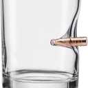 BenShot Rocks Glass with Real .308 Bullet - 11oz | Made in the USA