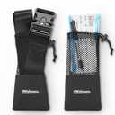 Travel Belt for Luggage Over Handle - Heavy-Duty Adjustable Luaggage Strap for Add a Bag to Carry On Suitcase - Hands-Free for Airport Trip(Storage Bag Included)