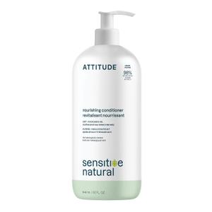 ATTITUDE Nourishing Hair Conditioner for Sensitive Dry Scalp, Dry and Damaged Hair, Soothing Oat, Naturally Dervied Ingredients, Dermatologically Tested, Vegan Detangler, 32 Fl Oz