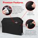 GrillTough Heavy Duty BBQ Grill Cover for Outdoor Grill, 72 Inch Waterproof, Weather Resistant, UV & Fade Resistant with Adjustable Straps Gas Grill Cover for Weber, Genesis, Charbroil, etc. Black