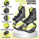 New Bounce Jumping Shoes for Adults Kangaroo Jump Boots for Fitness & Fun, Adjustable Bounce Shoes for Men & Women, Indoor & Outdoor Rebound Exercise, Up to 245Lbs. (Green), 

Size: M 4-4.5, W 5.5-6.5