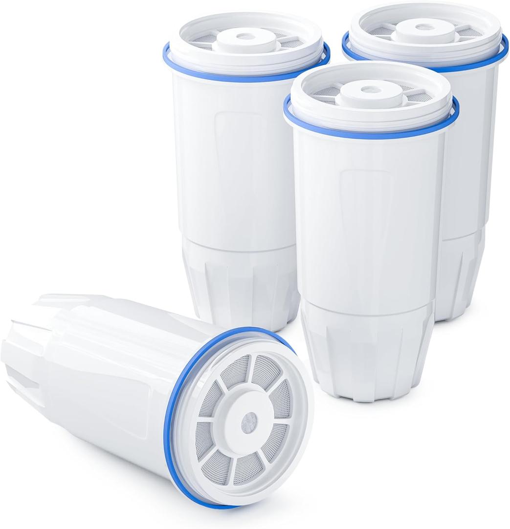 BOGDA 4 Pack Water Filter Replacement Zero, 5Stage Compatible with Zero Pitcher and Dispenser, Fit for Zero Filter Water Replacement Filters and ZR001 ZR017 ZR004