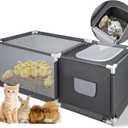 49.6"x19.7"x19.7" Brooder Box for Chicks with Dual Zipper Doors, Oxford Fabric & Mesh Chicken Brooder Box with Two-Zone, Small Animals Playpen Indoor Outdoor for Chicks, Ducks, Kitten, Puppy, Rabbits