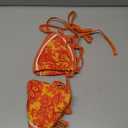 BYFINECANY Women's Floral Printed Bathing Suit Halter Paisley Summer Swimsuit Bikinis Set (Orange) Small
