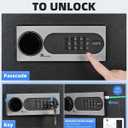 DAYI Safe Box, 3.0 Cubic Feet Home Safes with Fireproof Waterproof Bag, Security Safe for Money Cash Documents, Digital Keypad, Dual Alarm System, Removable Shelf - D-60