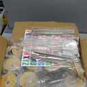 16 oz Clear Plastic Cups Reusable with Bamboo Lids and Straws & DIY Sticker, 12Pack Acrylic Mason Jars Iced Coffee Drinking Glasses Cup for Park Picnic, Poolside, Party Giveaways