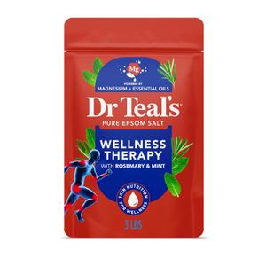 Dr Teal's Epsom Salt Magnesium Soak, Wellness Therapy with Rosemary & Mint, 3 lbs (48 Ounce (Pack of 1))