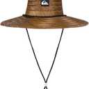 Quiksilver mens Pierside Straw Lifeguard Beach Straw Sun Hat, Dark Brown, Small-Medium US
