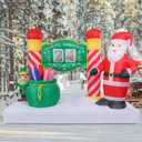 Vipush 6.9 FT Christmas Inflatable Decorations Countdown Christmas Decorations Outdoor Inflatable with LED Light, Outdoor Holiday Decor Blow Up Yard Decor