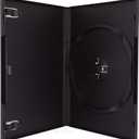 Standard DVD Case 14mm Black Single with Wrap Around Clear Sleeve (10-Pack)