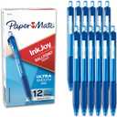 Paper Mate InkJoy 300RT Retractable Ballpoint Pens, Medium Point, Blue, Box of 12