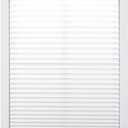 DEZ FURNISHINGS Cordless 1" Light Filtering Pleated Shade, Fabric, 26" W x 48" H, White