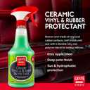 Griot's Garage Ceramic Vinyl and Rubber Protectant for Car Detailing, Restorer and Protectant for Dashboards, Door Panels, Tires, Exterior Trim, Moldings, and More, 10821, 22oz