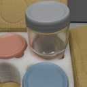 4 Pack Glass Clear Storage Canister with Airtight Lid, 12oz Overnight Oats Containers, Small Cute Decorative Pantry Jar for Snacks, Yogurt, Cereal, Fruit, Salad, Spice, Sugar, Coffee, Tea (350 ml/12 oz | Color)