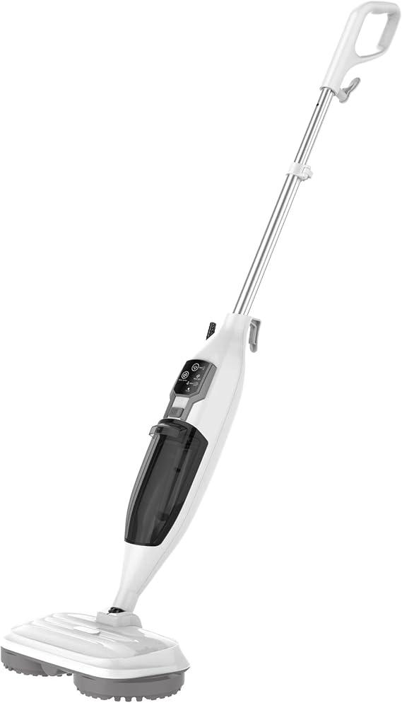 Steam Mop with 13 Accessories,Steam Cleaner for Home,Floor Scrubber Spin mop for Hard Floors Deep Cleaning, 550ml Capacity, 4 Washable Mop Pads for Home Use,30 Second Heat-Up