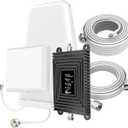 Home Cell Phone Signal Booster ATT Verizon 5G Phone Signal Booster Compatible with All US Carriers Band 2,4,5,12,13,17,25,66 Cell Signal Booster Boosts 5G 4G LTE Up to 4,000sq.ft FCC Approved