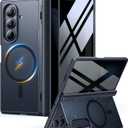 MOBOSI for Samsung Galaxy Z Fold 7 Case with Privacy Screen Protector, Compatible with Magsafe Built-in Kickstand & Full Body Hinge Protection Magnetic Slim Phone Case for Z Fold7, Black