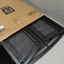 FireBeauty Fireplace Screen 3 Panel Wrought Iron Black Metal 48"(L) x30(H) Spark Guard Cover (Modern)