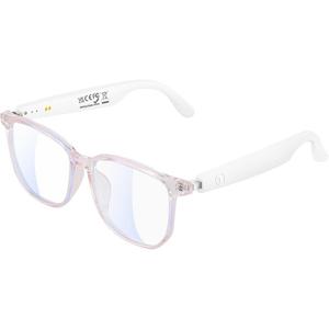 Bluetooth Anti-Blue Light Glasses, Smart Bluetooth Glasses for Women,Voice Control,Open Ear Style, Listen Music and Calls (lear Lens with Pink Frame1)