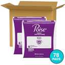 Poise Incontinence & Postpartum Pads for Bladder Leaks, 7 Drop Ultra Absorbency, Long Length, 78 Count, Packaging May Vary