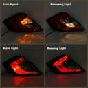 With Side Marker LH Outer Tail Light Fit for 2016 2017 2018 2019 2020 2021 Honda Civic 4-Door Sedan Rear Lamp With Bulbs Rear Lights Left Driver Side HO2804110 33550TBAA01