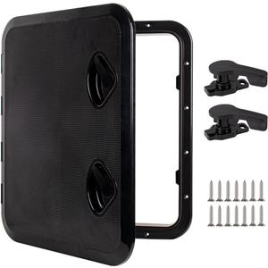 Marine Deck Access Hatch 18.1"20" White/Black Rectangle Boat Hatch & Lid,Boat Deck Hatch Lids
