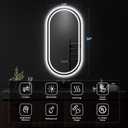 QAOYEDE 28x18 Bathroom Mirror with Lights, 2Pack LED Mirror for Double Sink