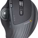 ProtoArc Wireless Trackball Mouse, EM01 NL Ergonomic Bluetooth Rollerball Thumb Rechargeable Computer Laptop Mouse, Adjustable Angle & 3 Device Connection for PC, Mac, Windows-Gray Ball