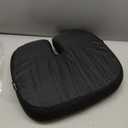 Seat Cushion - Memory Foam Chair Cushion for Tailbone Pain Relief - Ergonomic Support for Coccyx, Sciatica & Butt - Office, Desk & Gaming Chair, Car Seat, Wheelchair, Black Suede