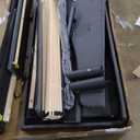 Feonase Full Size Bed Frame with Luxury Wingback and Fast Charging Station, Full Upholstered Button Tufted Storage Headboard Platform Bed, Sturdy Wooden Slats Support, Noise-Free, Easy Assembly, Dark Gray