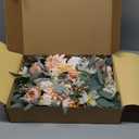 Faux Flower Swag Set of 2 for Wedding Welcome Signs Floral Swag Wedding Reception Ceremony Signs Decor (Champagne & Pink)