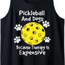 pickleball and dogs because therapy is expensive Dogs Lovers Tank Top