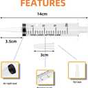 20ml 100Pack Plastic Measuring Syringes with Tip Cap, No-Needle Oral Applicator for Scientific Labs, Pet Feeding, Measurement, Refilling
