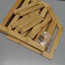 VERTORGAN Bamboo Corner Shelf(2 Pack),2 Tier Plate Organizer for Cabinet and Countertop,Pantry Dish and Spice Rack for Kitchen