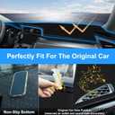 Dash Cover Custom Fit for 2017-2025 2026 Chrysler Pacifica Minivan Advanced Sun Glare Reducer UV Protection Dashboard Cover Mat Premium Black Flannel Dash Mat Non-Slip Easy Install