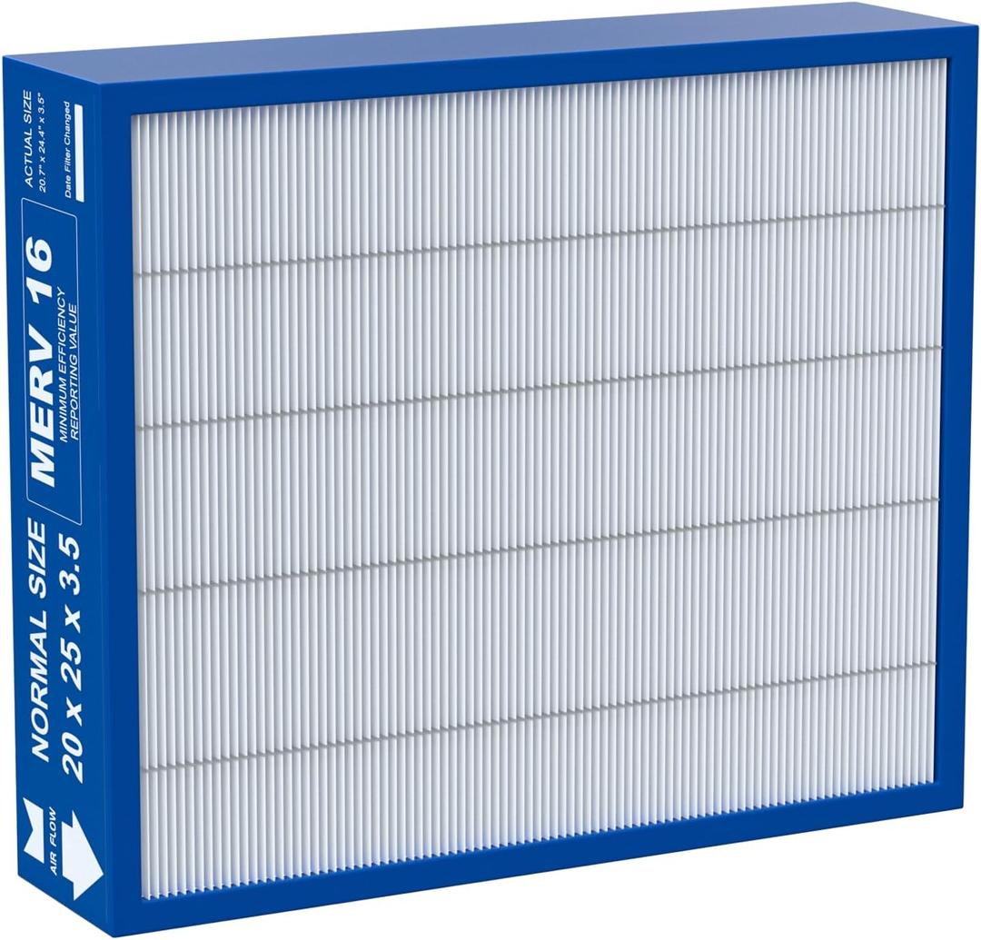 GAPCCCAR2025 Filter MERV 16 Replacement Compatible with Bryant/Carrier Infinity Air Cleaner Purifier Cartridge GAPBBCAR2025/GAPCCCAR2025, 20" x 25"(actual size: 24.4" x 20.7" x 3.5"