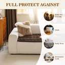 MYSKY HOME Couch Covers for 2 Cushion Sofa, Couch Cover for Dogs, Sofa Covers for Pets Washable, Soft Non-Slip Sofa Slipcovers, Loveseat Couch Covers, Furniture Protector, Chococlate, 27.6" x 59"