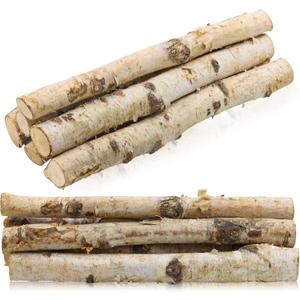 6Pack Small Birch Logs for Fireplace Unfinished Wood Crafts DIY Home Decorative Burning,Fireplace Log Set (0.78''-1.18'' Dia. x 12" Long)