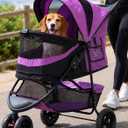 Pet Gear No-Zip Special Edition 3 Wheel Pet Stroller, Northern Lights | Zipperless Entry, Easy One-Hand Fold, Removable Liner, Cup Holder, For Cats/Dogs
