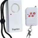 Topvico Door Handle Alarm Vibration Triggered, Hotel Travel Portable Door Alarm, 130dB Wireless Home Security for Kids, Elderly, Dementia, Remote Controller for Sensitivity Volume Adjust, 1 Pack