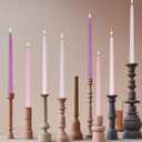 Purple Gradient Tall Taper Candles Spiral Candle Sticks,Unscented Pastel Candle for Holiday,Wedding and Home Decoration,10inch,12 Pack(E-Purple Gradient)