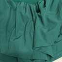 LASLULU Womens Ribbed High Waisted Gym Shorts Tummy Control Biker Workout Running Tennis Shorts with Zipper Pockets (Green, L)