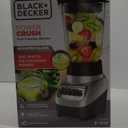 BLACK+DECKER PowerCrush Multi-Function Blender with 6-Cup Glass Jar, 4 Speed Settings, Silver