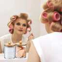 3 Pcs Cotton Swab Ball Pad Holder, 10 Oz Clear Holder Dispenser Containers for Bathroom Organizers and Storage with Bamboo Lids and Tray