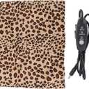 USB Dog Heating Pad, 37x47cm, Leopard Print, Polyester, 3 Temperature Levels (30C, 40C, 50C), Warmth for Pets and Humans