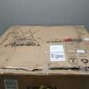 32" Round Folding Table, Portable Bar Height Folding Table with Detachable Legs, Round Foldable Table with HDPE Top for Standing Parties, Balcony, Event, Indoor Outdoor Use (White, 2 Pack)