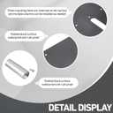 Zonon Pipe and Drape Base Plate 14 x 16 Inches Backdrop Stand Flat Brace Bracket with a Fixing Pin for Backdrops Trade Shows Events Booths and Bracket(1,2'' Diameter Fixing Pin)