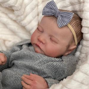 Realistic Reborn Baby Dolls-18 Inch Real Life Baby Dolls Girl Lifelike Baby Doll with Accessories for 3+ Years Old (Gray)